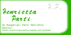 henrietta parti business card